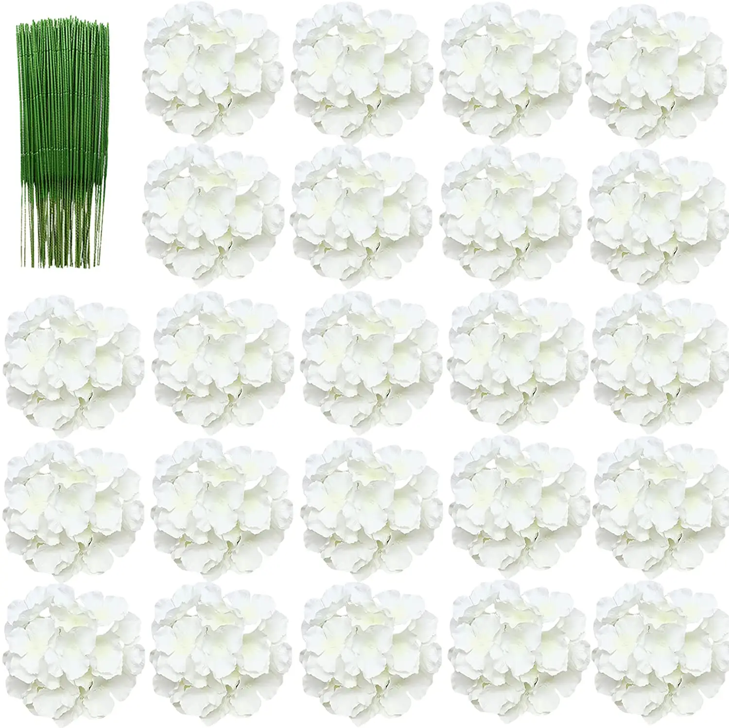 Florist Supply Bulk - Kepala Bunga Hydrangea Sutra Besar 8