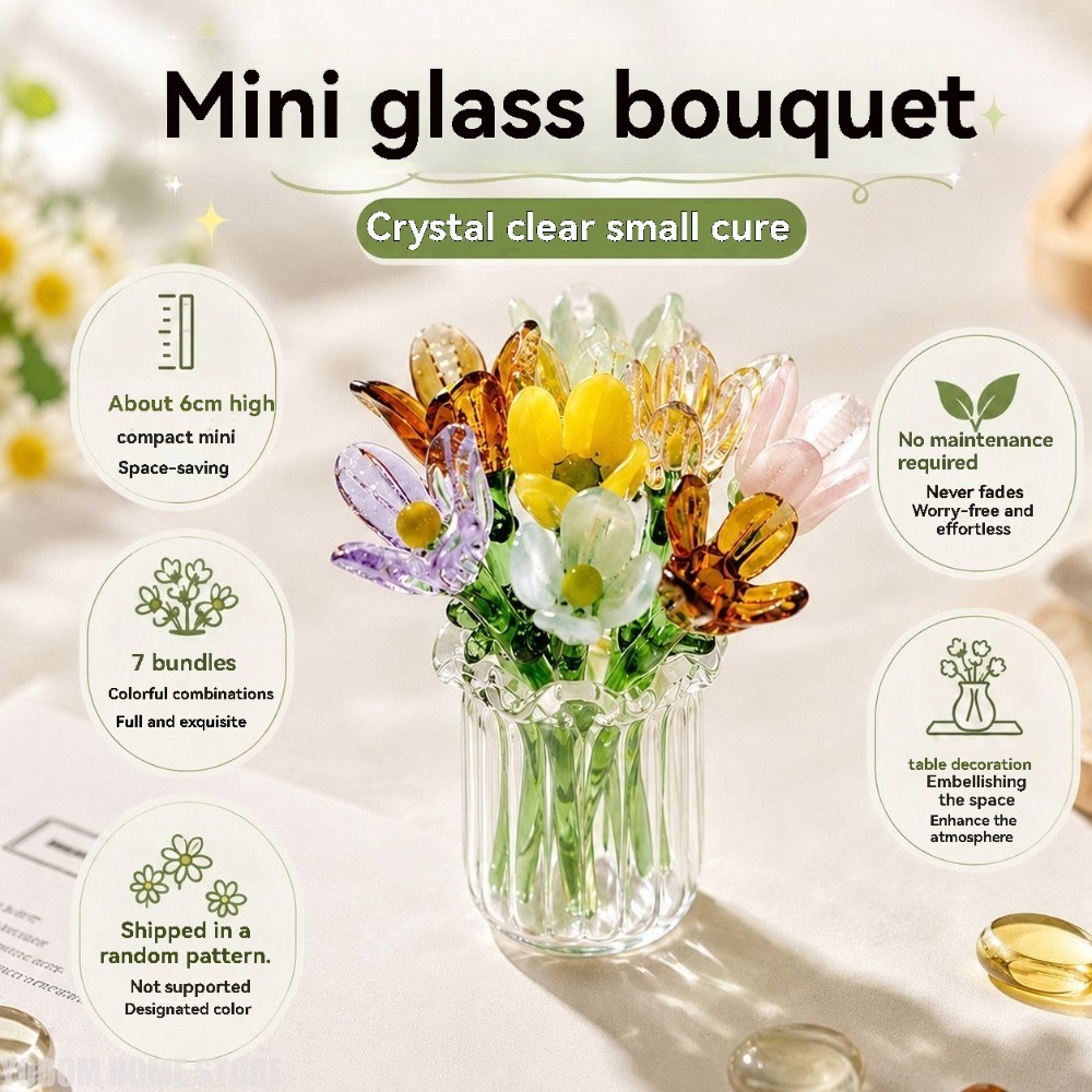 Hiasan Bunga Kaca Berwarna Bua - Florist Supply Vases ulasan dan harga